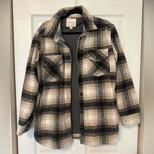 THREAD AND SUPPLY OVERSIZED FLANNEL JACKET